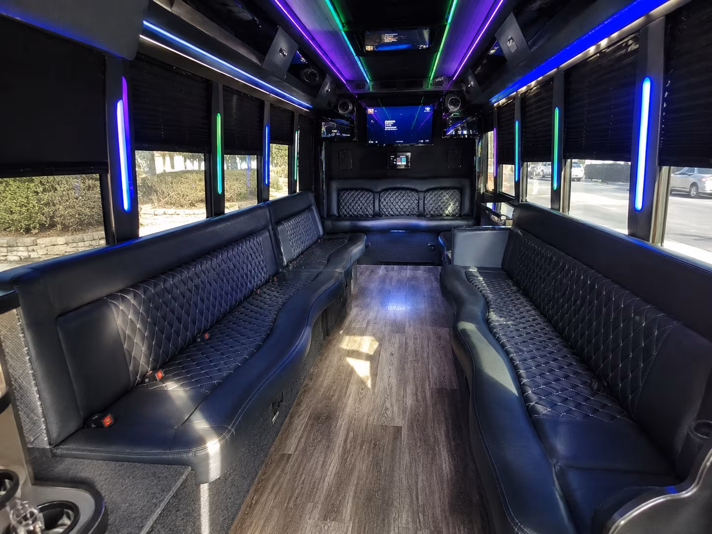 vineland 15 passenger party bus interior