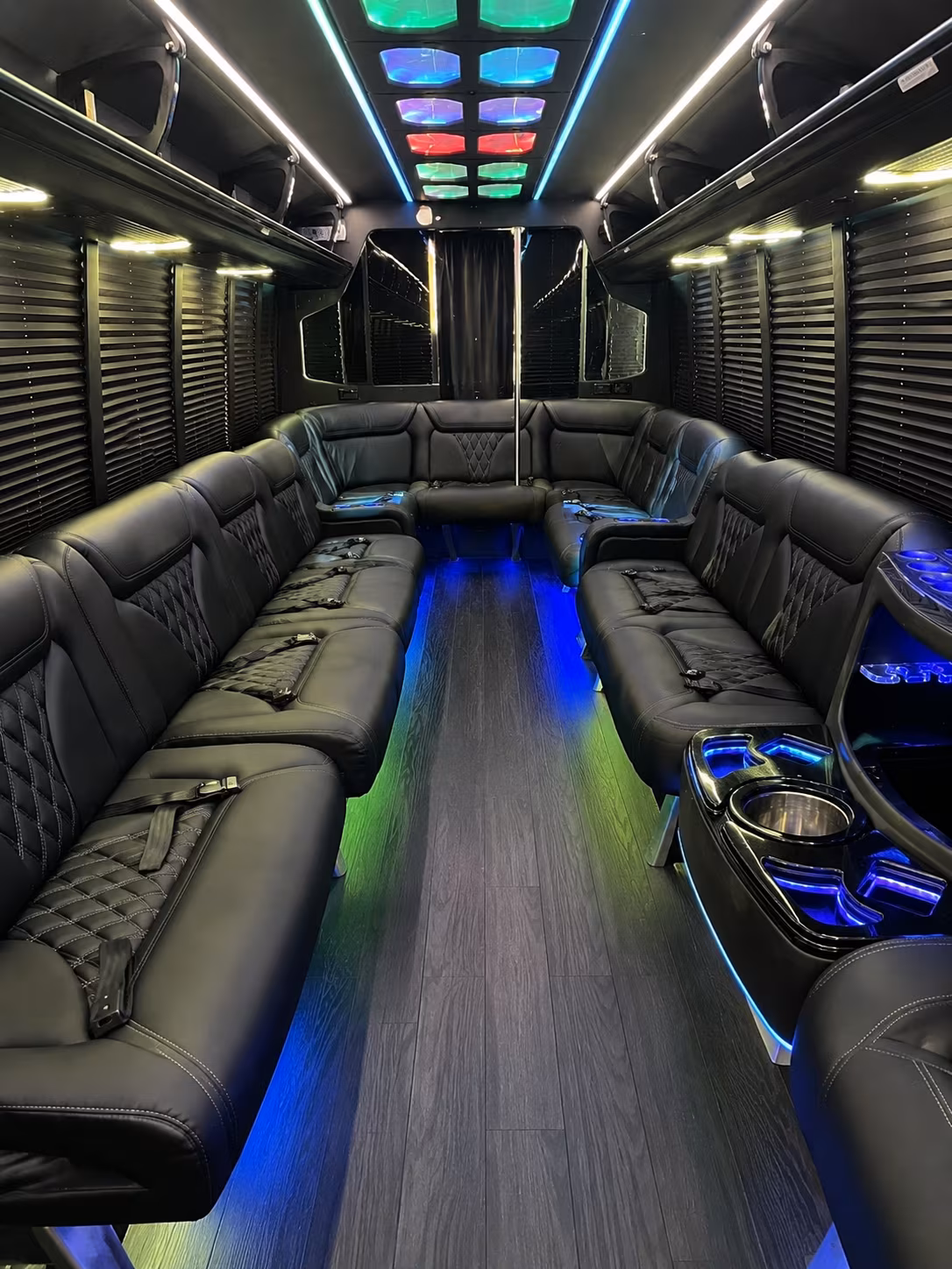 vineland 20 passenger party bus interior
