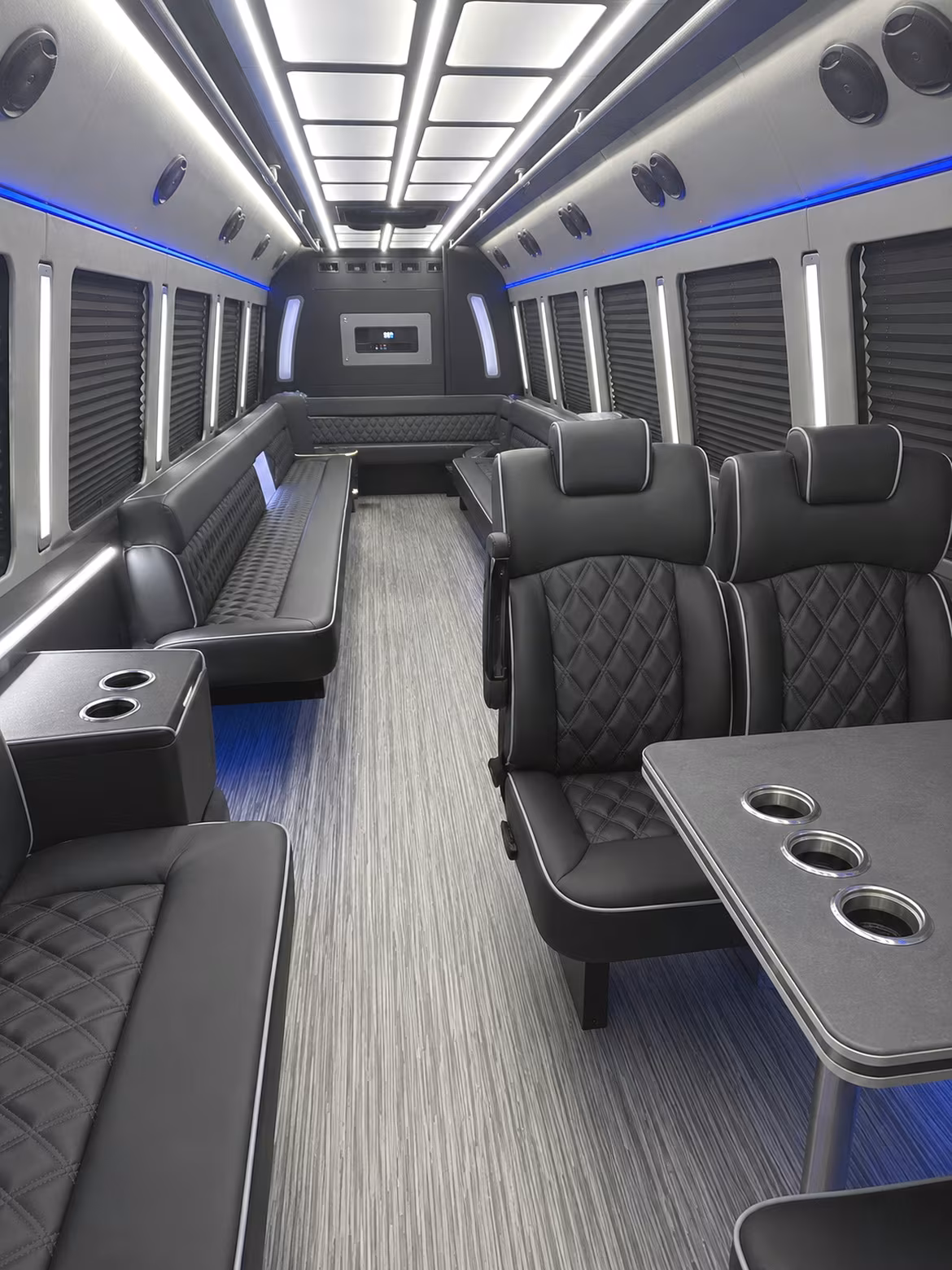vineland 25 passenger party bus inside