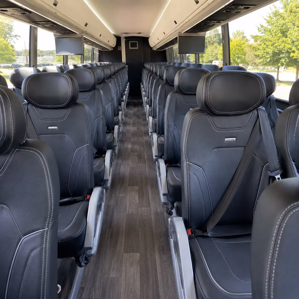 vineland 56 passenger charter bus inside